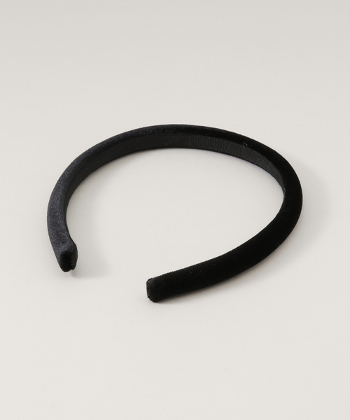 SLOBE IENA(スローブイエナ)の「【MARZOLINE MILANO/マルツォリーネ ミラノ】 VELVET HEADBAND(1cm)(その他小物・レディース・ブラック・FREE)」の2枚目の写真