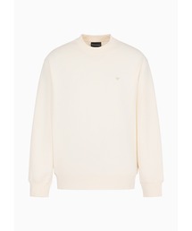 【エンポリオ アルマーニ】フルジップスウェットシャツ ダブルジャージー製 ジャカードロゴディテール