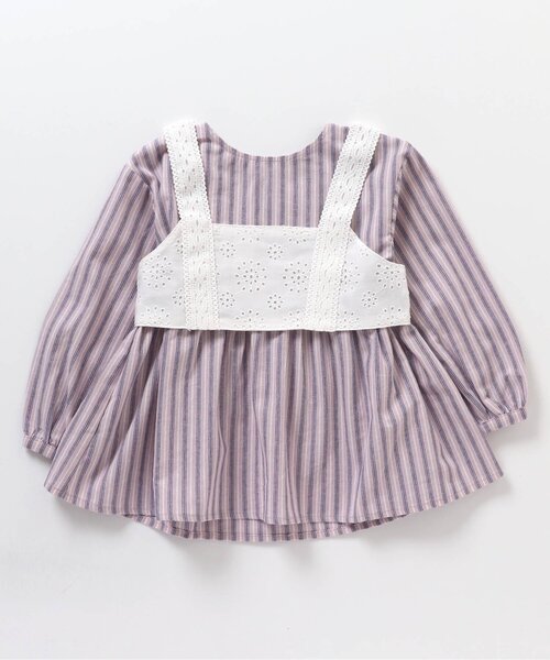 BREEZE(ブリーズ)の「レースビスチェ付きチュニック(チュニック・キッズ・ピンク/インディゴブルー・130/110/120/90/80/100/140)」の8枚目の写真