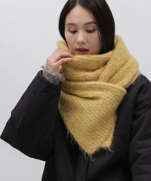 LAKOLE（ラコレ）の「カラーMIXニットマフラー / 972732（マフラー・レディース・ブルー/イエロー/グレー・FREE）」の3枚目の写真
