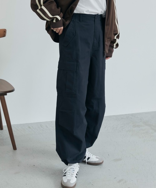 andme(アンドミー)の「M65コットン2wayカーゴパンツ(カーゴパンツ・レディース・ネイビー/ブラウン/ブラック/ベージュ/ホワイト/カーキ/キナリ・M)」の8枚目の写真