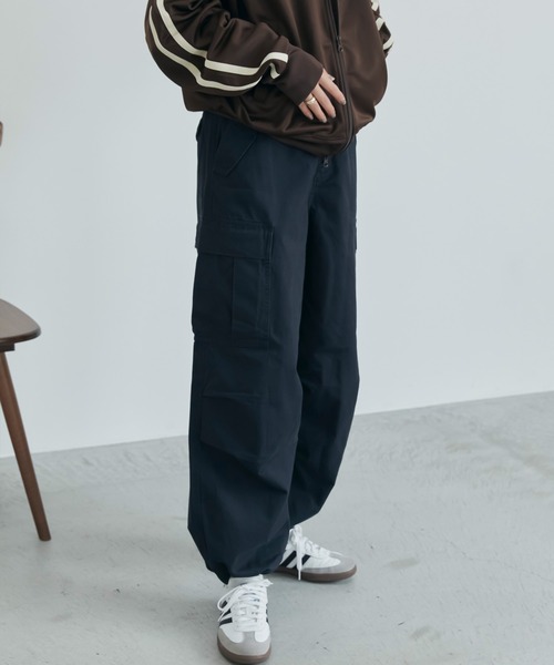 andme(アンドミー)の「M65コットン2wayカーゴパンツ(カーゴパンツ・レディース・ネイビー/ブラウン/ブラック/ベージュ/ホワイト/カーキ/キナリ・M)」の9枚目の写真