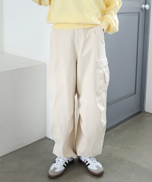 andme(アンドミー)の「M65コットン2wayカーゴパンツ(カーゴパンツ・レディース・ネイビー/ブラウン/ブラック/ベージュ/ホワイト/カーキ/キナリ・M)」の19枚目の写真