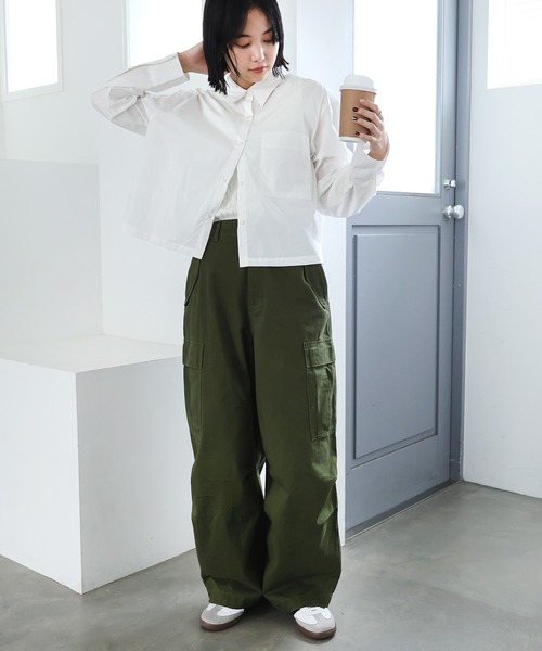 andme(アンドミー)の「M65コットン2wayカーゴパンツ(カーゴパンツ・レディース・ネイビー/ブラウン/ブラック/ベージュ/ホワイト/カーキ/キナリ・M)」の15枚目の写真