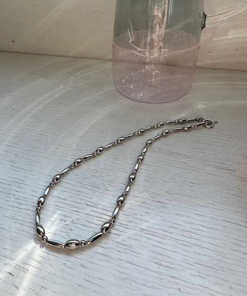 RAGEBLUE（レイジブルー）の「ニュアンスボールチェーンネックレス（ネックレス・レディース・シルバー・FREE）」の2枚目の写真