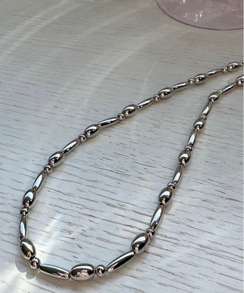 RAGEBLUE（レイジブルー）の「ニュアンスボールチェーンネックレス（ネックレス・レディース・シルバー・FREE）」の5枚目の写真