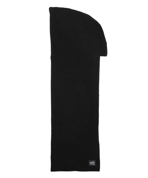 X-girl（エックスガール）の「KNIT HOODED STOLE（ストール/ショール・レディース・ブラック/ブルー・ONE SIZE）」の4枚目の写真