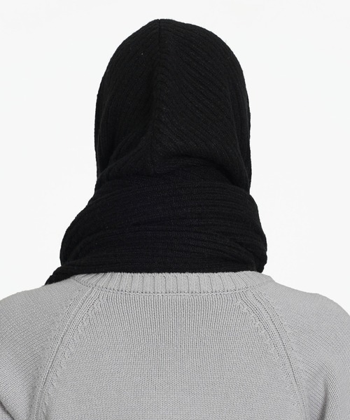 X-girl（エックスガール）の「KNIT HOODED STOLE（ストール/ショール・レディース・ブラック/ブルー・ONE SIZE）」の10枚目の写真