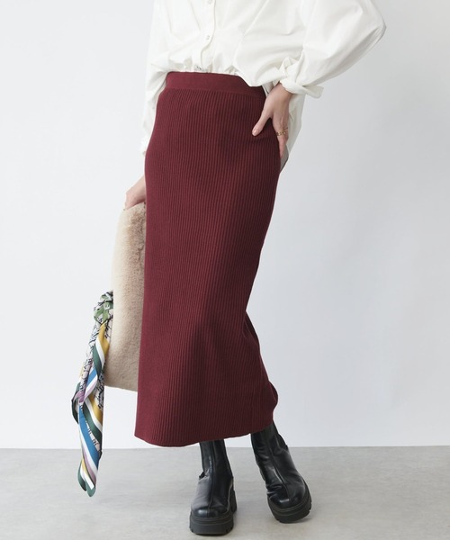 ニットナロースカート Dark Angel ウォッシャブルニットナロースカート ストレートスカート