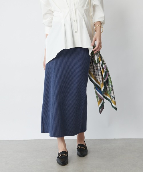 un dix cors（アンディコール）の「《全骨格着痩せ》ニットナロースカート（スカート・レディース・グリーン/ブラック/レッド/キャメル/チャコールグレー/ピンク/グレー/アイボリー/ブルー/ボルドー・FREE/S）」の17枚目の写真