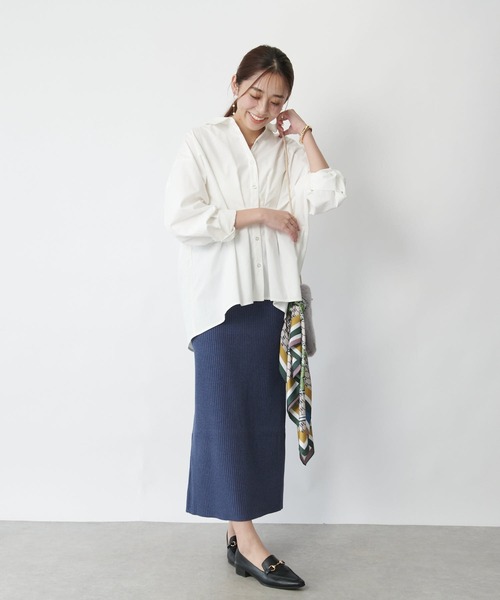 un dix cors（アンディコール）の「《全骨格着痩せ》ニットナロースカート（スカート・レディース・グリーン/ブラック/レッド/キャメル/チャコールグレー/ピンク/グレー/アイボリー/ブルー/ボルドー・FREE/S）」の21枚目の写真