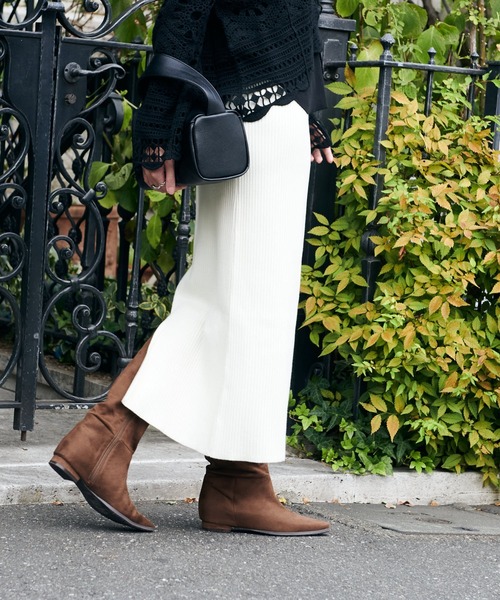 セール】《全骨格着痩せ》ニットナロースカート（スカート）｜un dix