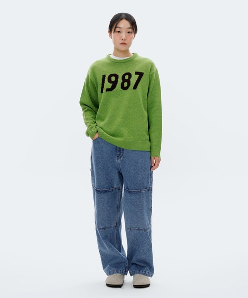 87mm(87mm)の「【UNISEX】Mmlg/1987ニット 2977127(ニット/セーター・レディース・ネイビー/グレー/ブルー/グリーン・SMALL/MEDIUM/LARGE)」の6枚目の写真