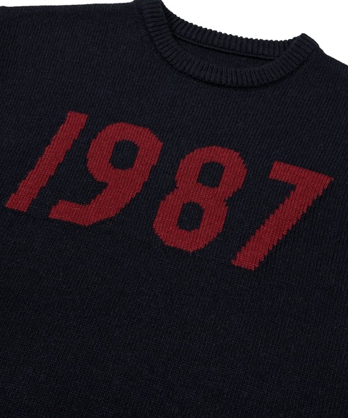 87mm(87mm)の「【UNISEX】Mmlg/1987ニット 2977127(ニット/セーター・レディース・ネイビー/グレー/ブルー/グリーン・SMALL/MEDIUM/LARGE)」の9枚目の写真
