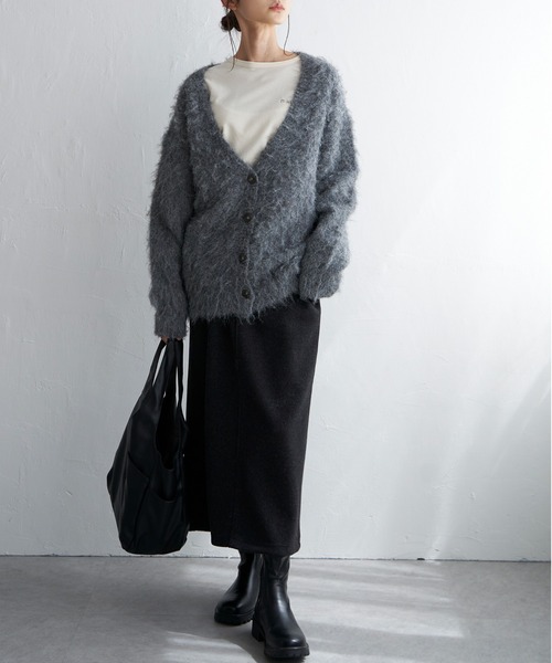 LBC（エルビーシー）の「ふんわりMIXカーディガン（カーディガン/ボレロ・レディース・イエロー/ベージュ/グレー/ブルー・M）」の13枚目の写真