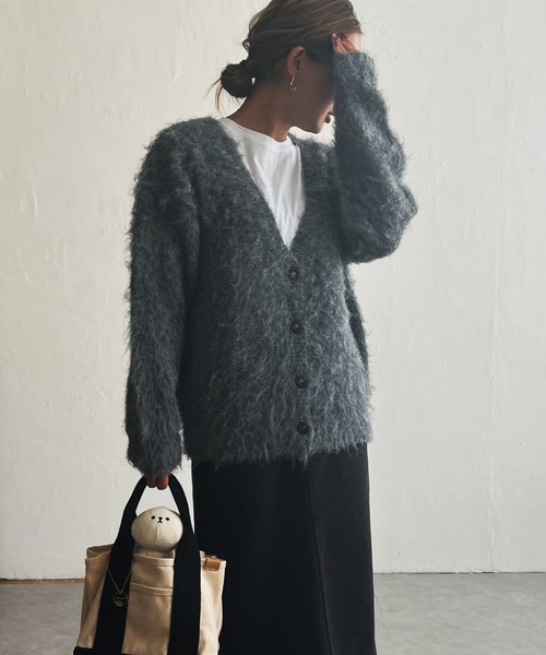 LBC（エルビーシー）の「ふんわりMIXカーディガン（カーディガン/ボレロ・レディース・イエロー/ベージュ/グレー/ブルー・M）」の11枚目の写真