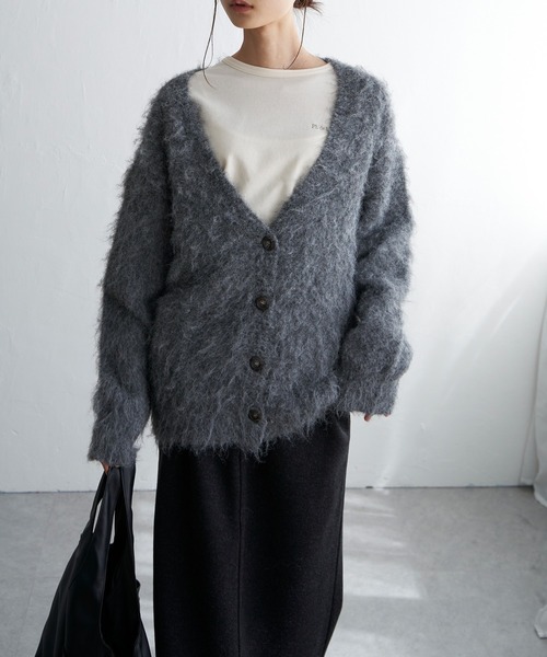 LBC（エルビーシー）の「ふんわりMIXカーディガン（カーディガン/ボレロ・レディース・イエロー/ベージュ/グレー/ブルー・M）」の20枚目の写真