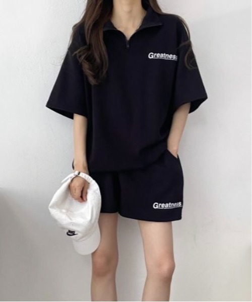 Burner(バーナー)の「【OKUOKU 0909】 ハーフジップセットアップ oku-setup-670145702457-32 U(セットアップ・レディース・ブラック/ライトグレー・L/M)」の13枚目の写真