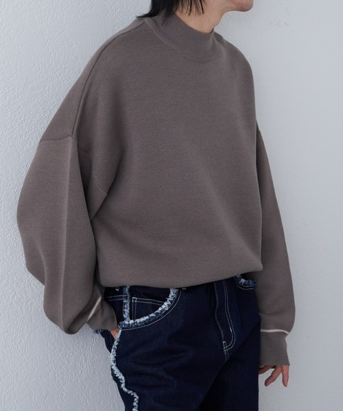 COLONY 2139（コロニートゥーワンスリーナイン）の「リサイクルポリハイネックニット（ニット/セーター・メンズ・アイボリー/グレイッシュベージュ/ブラック/バイオレット/ブルー・MEDIUM/LARGE）」の3枚目の写真