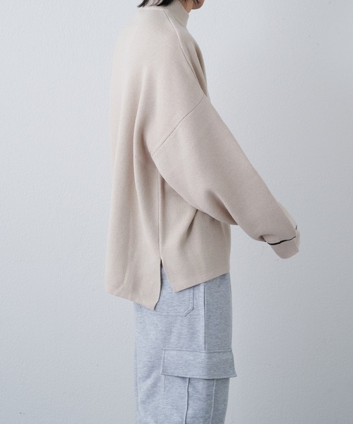 COLONY 2139（コロニートゥーワンスリーナイン）の「リサイクルポリハイネックニット（ニット/セーター・メンズ・アイボリー/グレイッシュベージュ/ブラック/バイオレット/ブルー・MEDIUM/LARGE）」の8枚目の写真