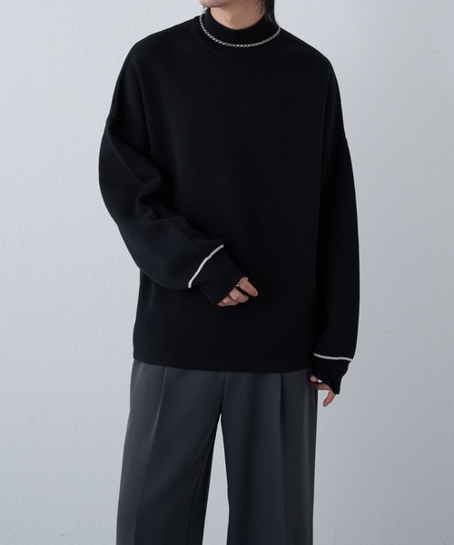 COLONY 2139（コロニートゥーワンスリーナイン）の「リサイクルポリハイネックニット（ニット/セーター・メンズ・アイボリー/グレイッシュベージュ/ブラック/バイオレット/ブルー・MEDIUM/LARGE）」の17枚目の写真