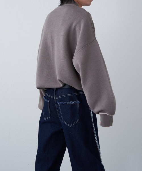 COLONY 2139（コロニートゥーワンスリーナイン）の「リサイクルポリハイネックニット（ニット/セーター・メンズ・アイボリー/グレイッシュベージュ/ブラック/バイオレット/ブルー・MEDIUM/LARGE）」の15枚目の写真