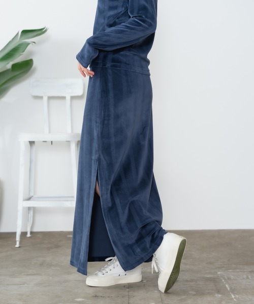 MILLER（ミラー）の「▲R.P.miller/ミラー Velor skirt ベロアスカート（スカート・レディース・ネイビー/ベージュ/アイボリー・FREE）」の15枚目の写真