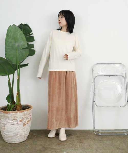 MILLER（ミラー）の「▲R.P.miller/ミラー Velor skirt ベロアスカート（スカート・レディース・ネイビー/ベージュ/アイボリー・FREE）」の22枚目の写真