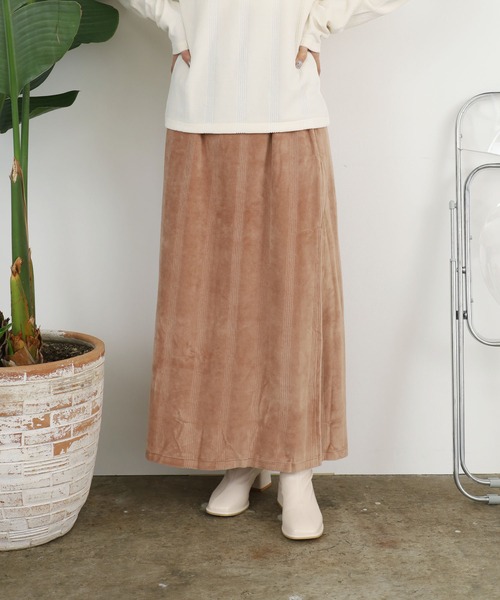 MILLER（ミラー）の「▲R.P.miller/ミラー Velor skirt ベロアスカート（スカート・レディース・ネイビー/ベージュ/アイボリー・FREE）」の19枚目の写真