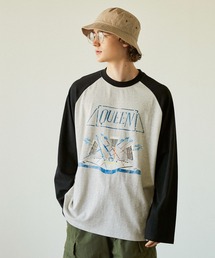 【The Rolling Stones/Queen】別注 ロックプリント オーバーサイズ ピグメント加工 長袖Tシャツ EMMA CLOTHES