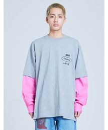 【Little Sunny Bite】 fake layered long tee