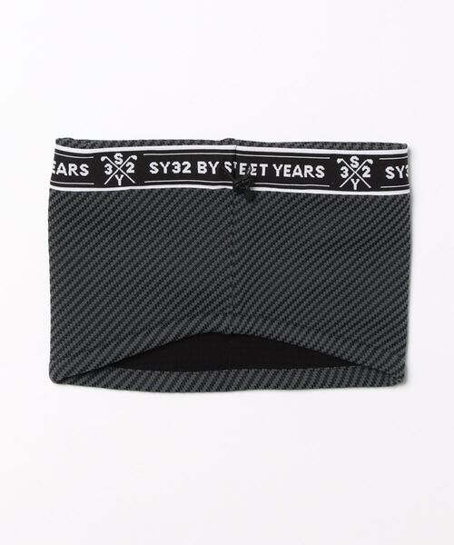 SY32 by SWEET YEARS（エスワイサーティトゥバイスィートイヤーズ）の「《SY32 by SWEET YEARS》TWILL QUARTER FACE NW（ネックウォーマー/スヌード・レディース・ホワイト/チャコールグレー・FREE）」の8枚目の写真