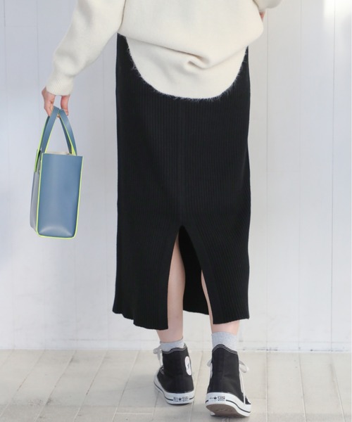 SETUP7(セットアップセブン)の「【SETUP7】タイトリブニットスカート KNF037(スカート・レディース・ダークブラウン/ブラック/ベージュ・FREE)」の6枚目の写真