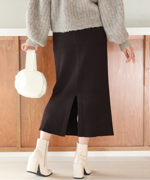 SETUP7(セットアップセブン)の「【SETUP7】タイトリブニットスカート KNF037(スカート・レディース・ダークブラウン/ブラック/ベージュ・FREE)」の11枚目の写真