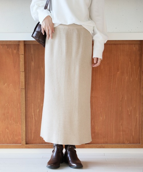 SETUP7(セットアップセブン)の「【SETUP7】タイトリブニットスカート KNF037(スカート・レディース・ダークブラウン/ブラック/ベージュ・FREE)」の16枚目の写真
