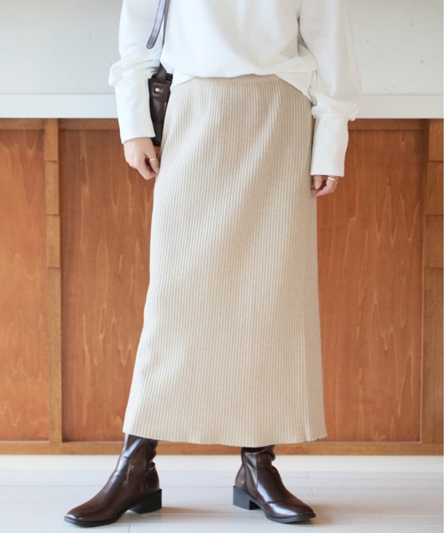 SETUP7(セットアップセブン)の「【SETUP7】タイトリブニットスカート KNF037(スカート・レディース・ダークブラウン/ブラック/ベージュ・FREE)」の17枚目の写真