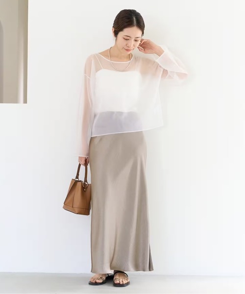 IENA（イエナ）の「《追加》ダブルサテンスカート（スカート
