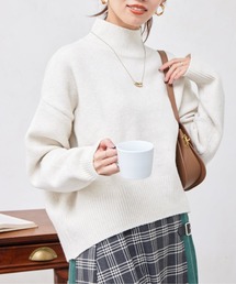 Chez toi | BACKスリットハイネックプルオーバー(ニット/セーター)