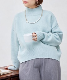 Chez toi | BACKスリットハイネックプルオーバー(ニット/セーター)