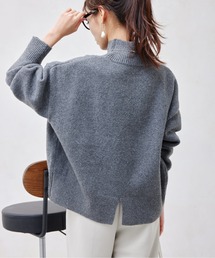 Chez toi | BACKスリットハイネックプルオーバー(ニット/セーター)