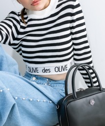 OLIVE des OLIVE | 裾ロゴニット　1032050330(ニット/セーター)