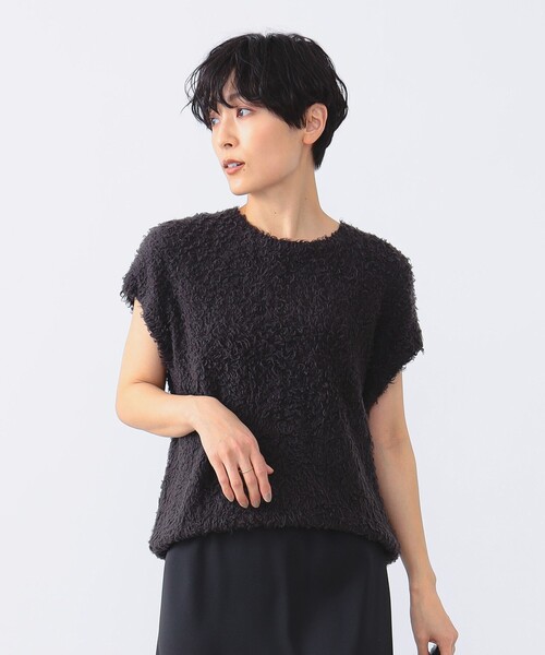 モヘアフレンチスリーブニット（SG） ニット セーター フレンチスリーブサマーニット レディース