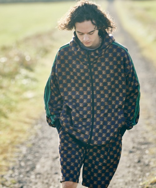 glamb（グラム）の「Monogram Hooded Jersey / モノグラムフーデッドジャージ（ジャージ・メンズ・ブラック/ネイビー・L/M/S）」の13枚目の写真