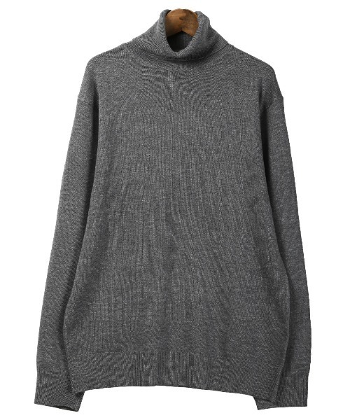 LUXSTYLE（ラグスタイル）の「12G天竺タートルネックニット（ニット/セーター・メンズ・ホワイト/ブラック・M/XL/L）」の17枚目の写真