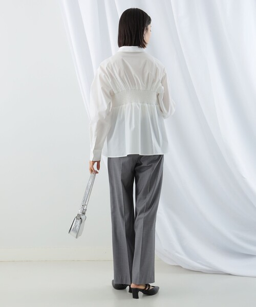 Ray BEAMS(レイビームス)の「Ray BEAMS / ビスチェ シャーリング シャツ(シャツ/ブラウス・レディース・ホワイト/サックスブルー・ONE SIZE)」の5枚目の写真