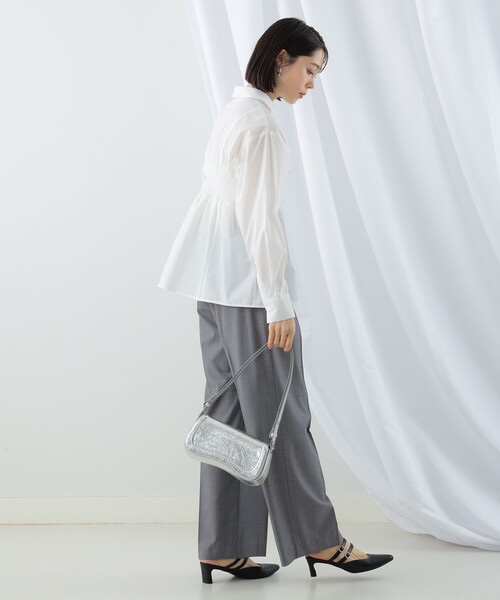 Ray BEAMS(レイビームス)の「Ray BEAMS / ビスチェ シャーリング シャツ(シャツ/ブラウス・レディース・ホワイト/サックスブルー・ONE SIZE)」の6枚目の写真