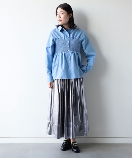 i_s様シャツeaリピ様お値引値段 セール】シャーリングビスチェSETシャツ｜ウォッシャブル/冬服（シャツ