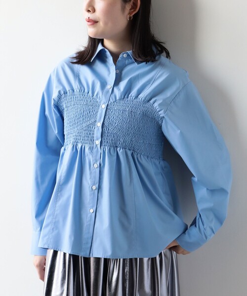 Ray BEAMS(レイビームス)の「Ray BEAMS / ビスチェ シャーリング シャツ(シャツ/ブラウス・レディース・ホワイト/サックスブルー・ONE SIZE)」の20枚目の写真