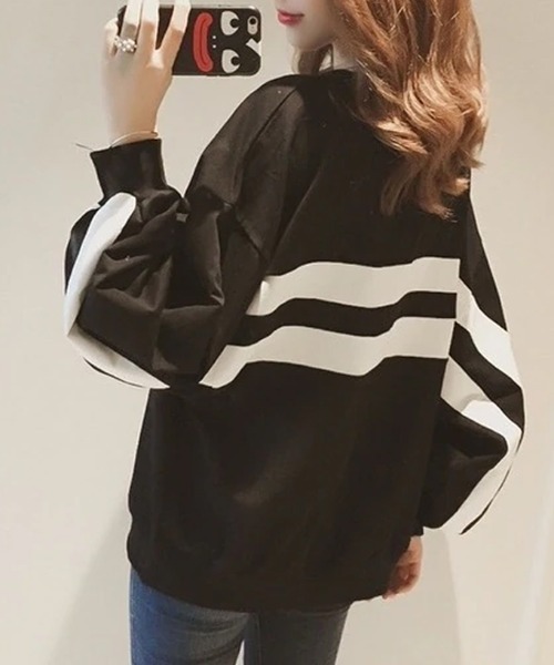 COCOMOMO(ココモモ)の「ドルマンスリーブ スウェットプルオーバー(Tシャツ/カットソー・レディース・ブラック・M/L/XL)」の5枚目の写真