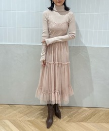 チュールティアードワンピースセット